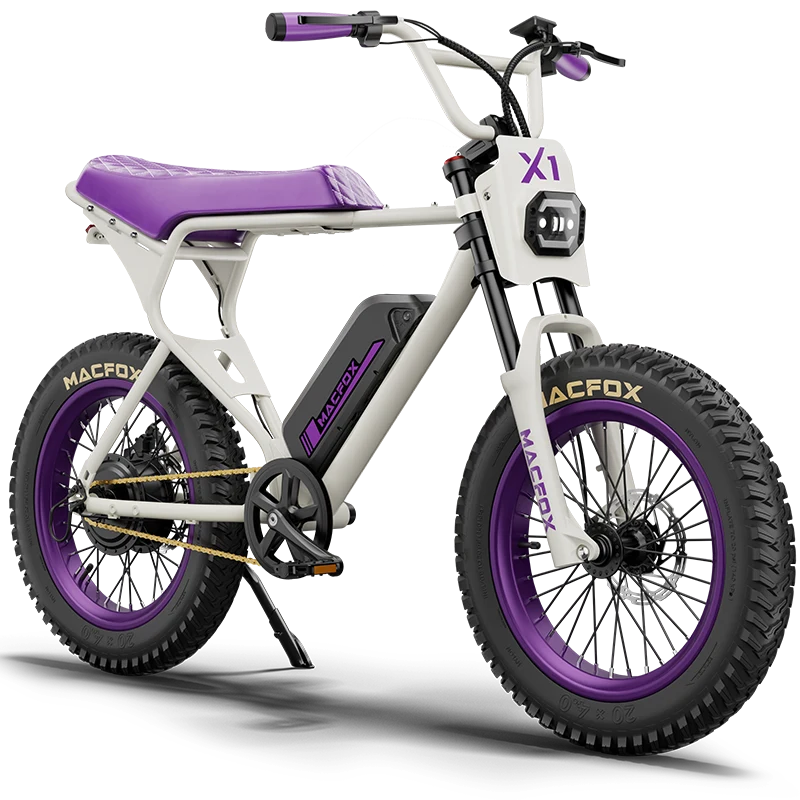 Macfox X1S — 500W electric bike with up to 76 mi range, 25 mph top speed & 20"x4" tires. Great for city commutes or weekend rides. Shop now.