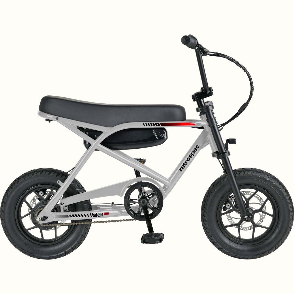 Retrospec Valen Rev 14 electric bike in Slate Gray — side view