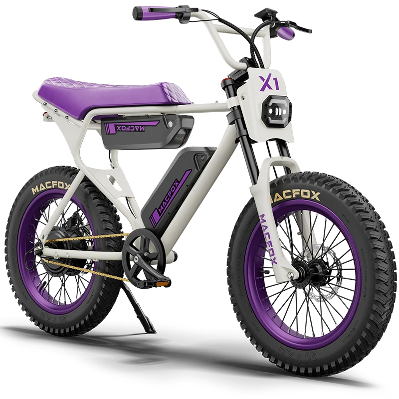 Macfox X1S — 500W electric bike with up to 76 mi range, 25 mph top speed & 20"x4" tires. Great for city commutes or weekend rides. Shop now.