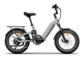 Himiway D5 2.0 20" full suspension fat tire electric bike in Sage, left side view.