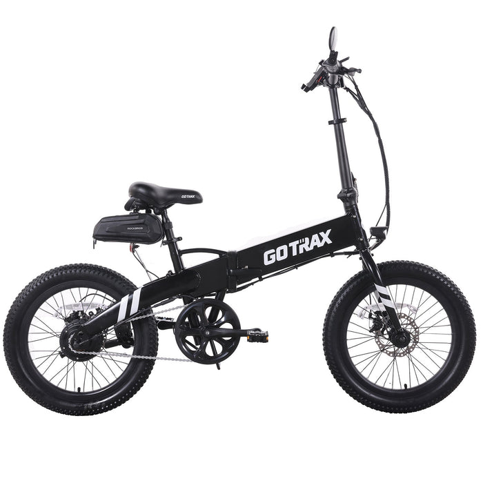 GOTRAX F1 Foldable Electric Bike - 20" x 2.6" Air Filled Tires - 15.5MPH & up to 25 Mile Range