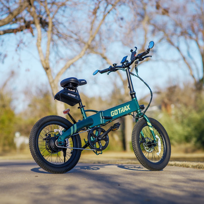 GOTRAX F1 Foldable Electric Bike - 20" x 2.6" Air Filled Tires - 15.5MPH & up to 25 Mile Range