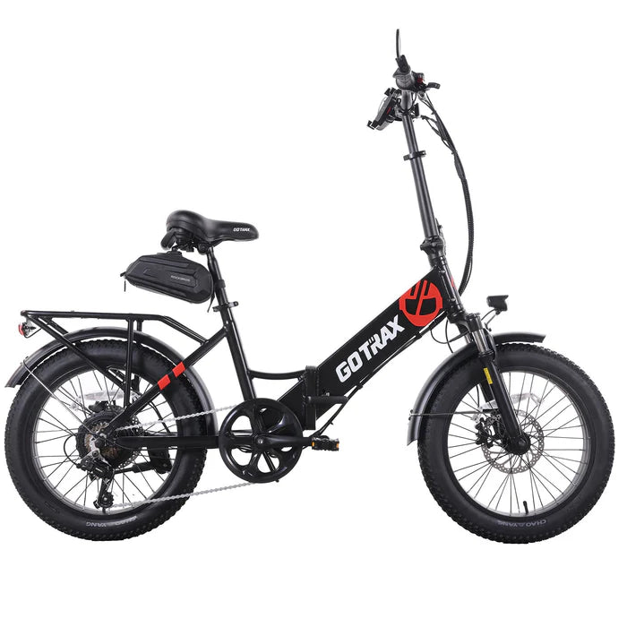 GOTRAX F2 Folding Electric Bike for Adults, 500W/48V 10.4Ah/20mph/20" x 3" Fat Tire E-Mountain Bike with LCD Display UL2849