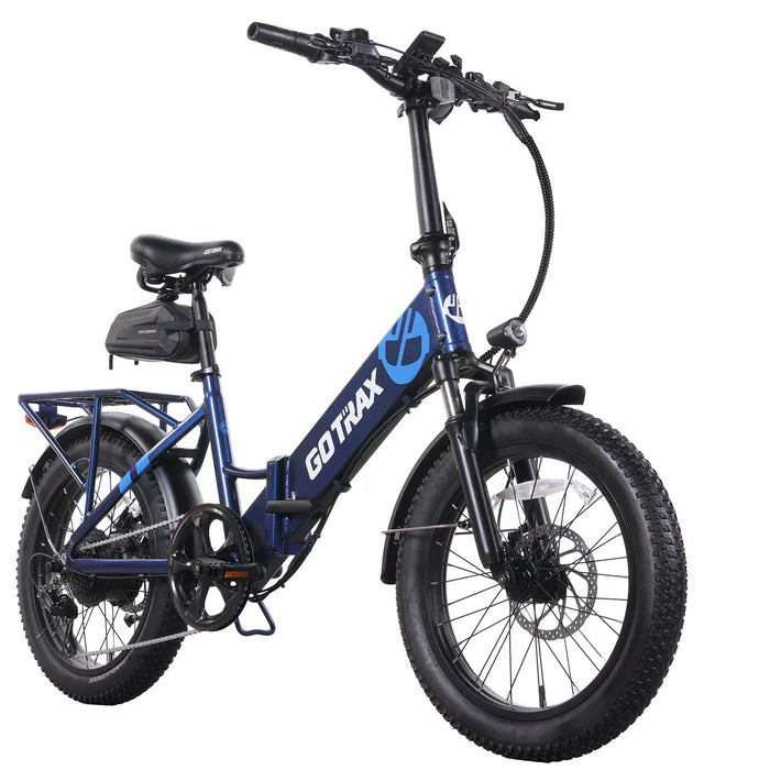 GOTRAX F2 Folding Electric Bike for Adults, 500W/48V 10.4Ah/20mph/20" x 3" Fat Tire E-Mountain Bike with LCD Display UL2849