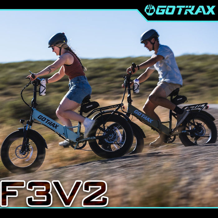 GOTRAX F3 500W 14Ah Folding Fat Tire E-Bike, 28 MPH, 20"x4