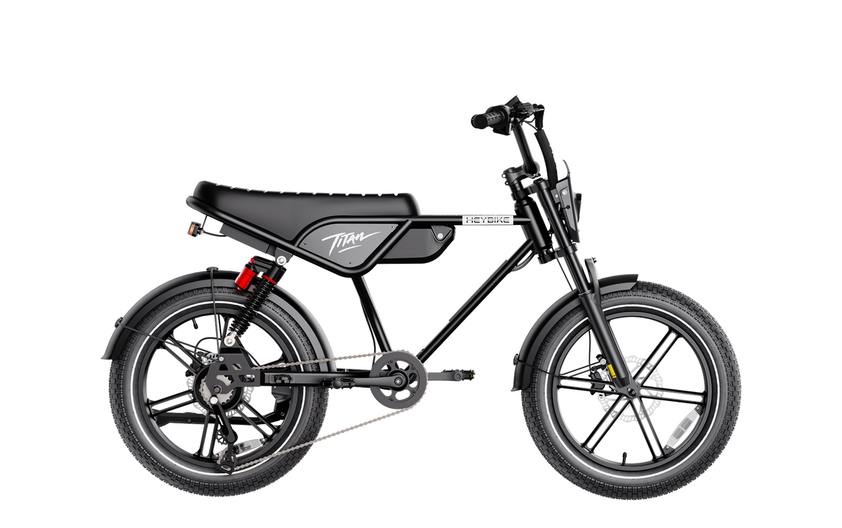Heybike Titan in black with single battery